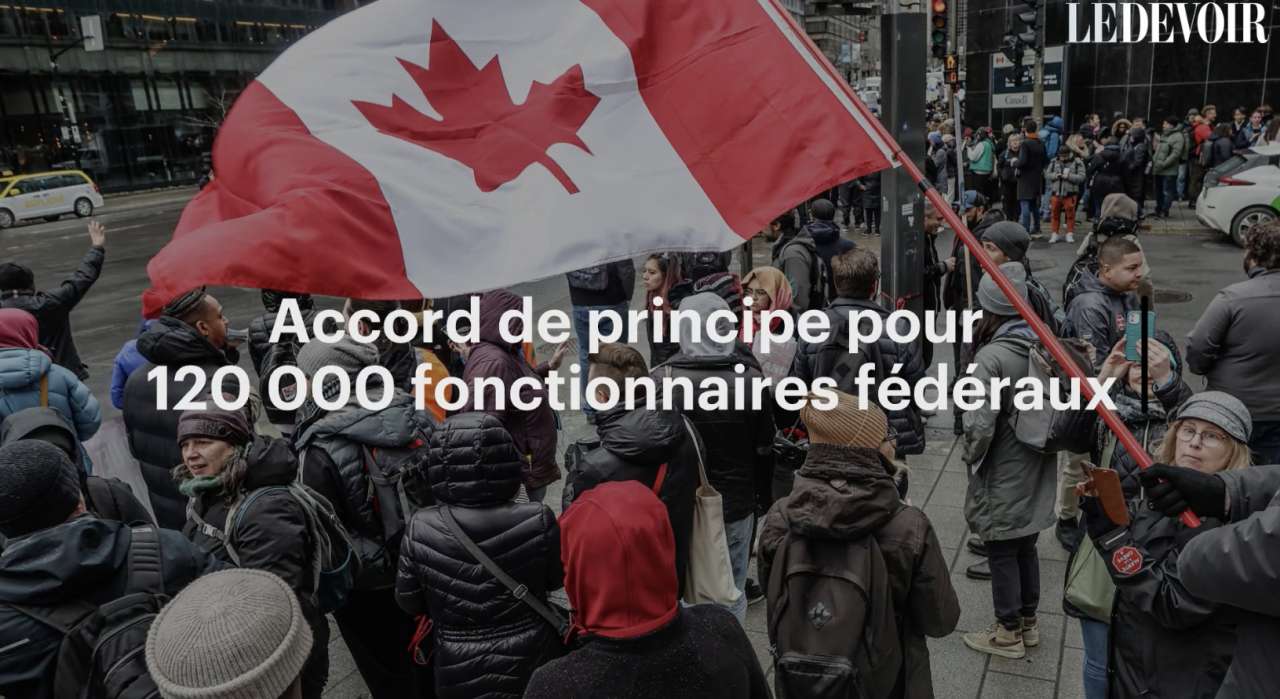 Accord de principe pour 120 000 fonctionnaires fédéraux